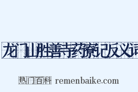 龙门山胜善寺药寮记反义词是什么意思的图片
